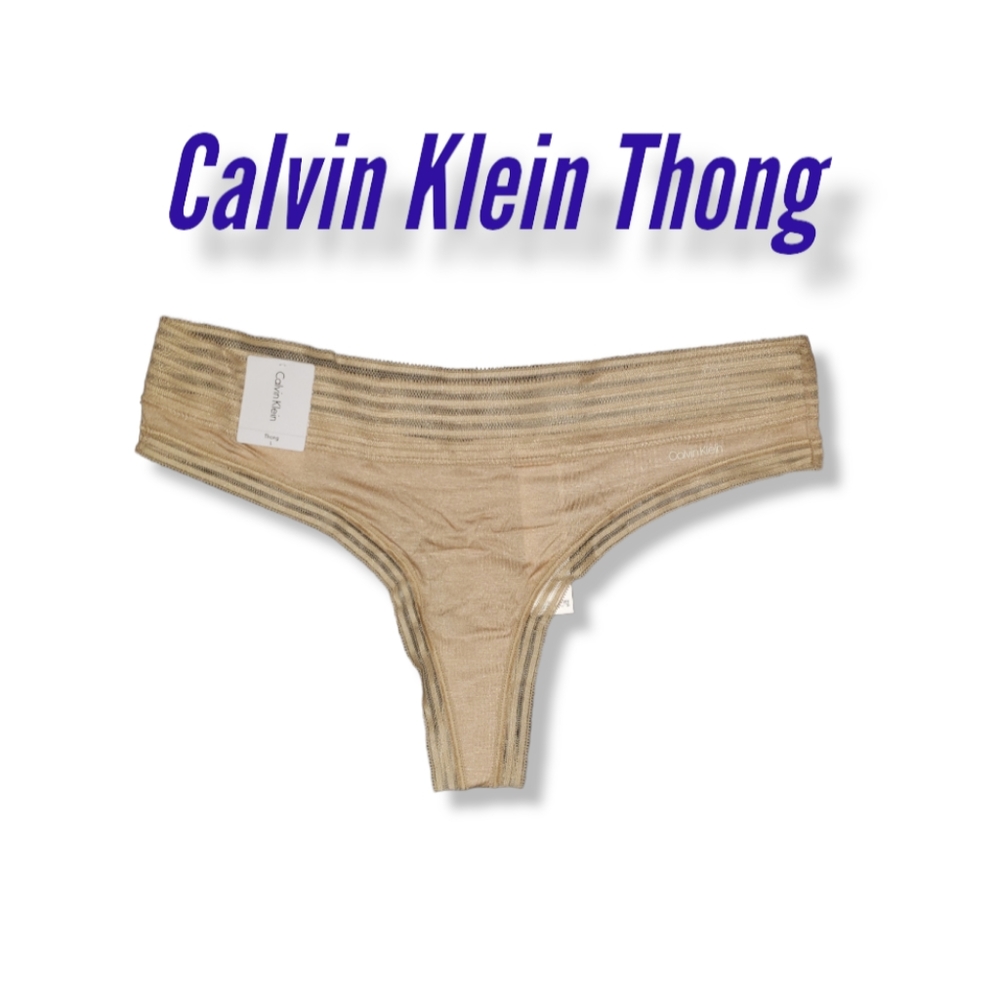 Calvin Klein Ultra-Soft Modal Thong, L, beige